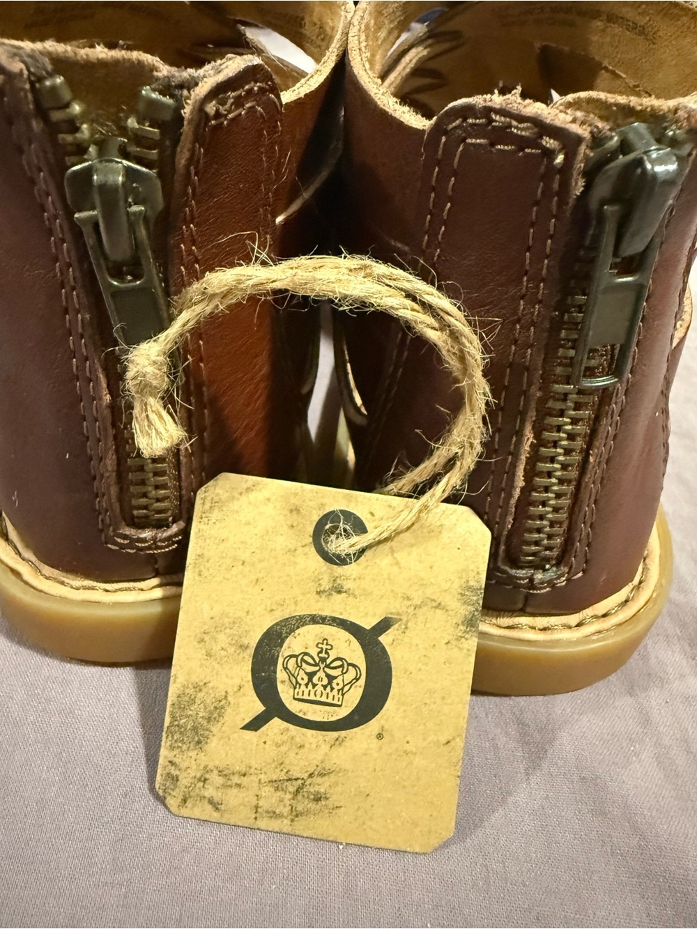 Born Brown Woven Leather Sandals - Picture 4 of 4